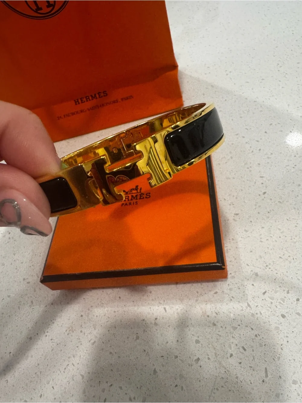 Hermes Gold Clic H Bracelet